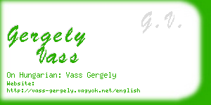 gergely vass business card